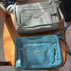 Multi sac Women's Crossbody Bags in Green and Blue